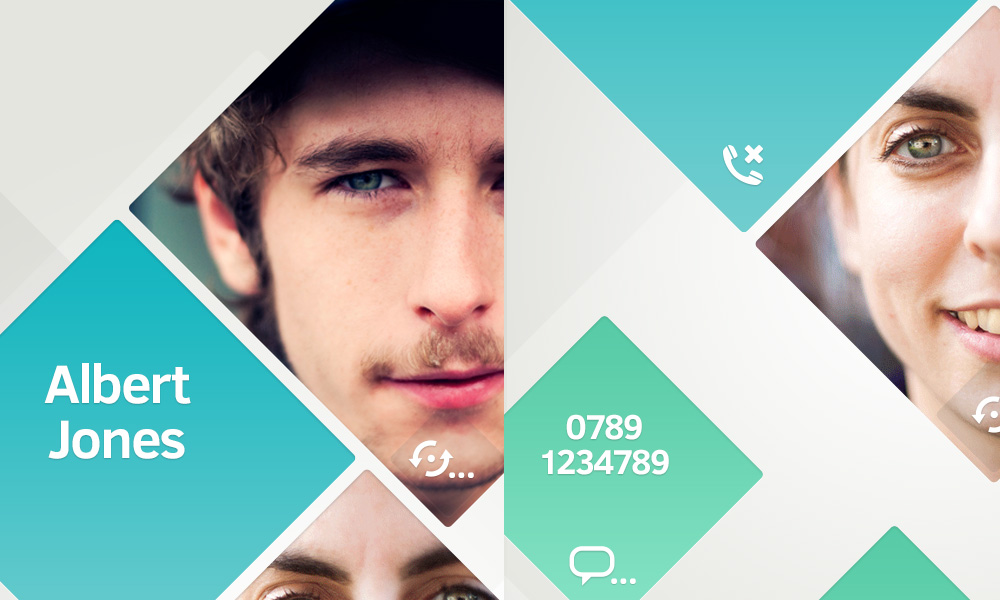 A screenshot of different home screens of the tizen phone